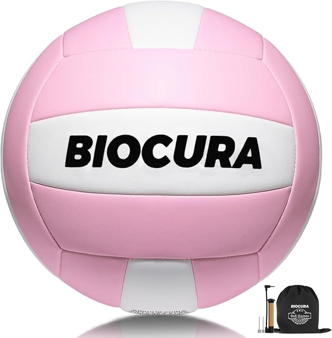 Softy Volleyball, Durable PU Leather,Waterproof Indoor Outdoor Soft Volleyball for Beach Game Gym Training (Official Size 5)