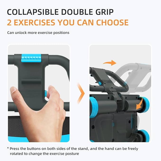 FIAMERMOR 2025 AB Roller Wheel - 4 wheel elbow support abdominal wheel automatic rebound abdominal fat burning weight loss core training equipment home/gym