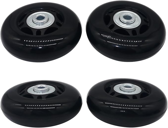 Mute Wear-resistant Outher Diameter 2.5 inch Luggage Suitcase Replacement Wheels Kit Inline Outdoor Skate Replacement Wheels (2.5 in × 0.94 in)