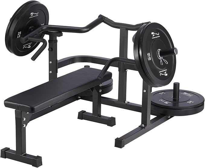 Chest Press Machine, Weight Bench Press Machine, Adjustable Flat Incline Bench with Independent Converging Arms, Multifunctional Bench Press Rack for Home Gym Equipment