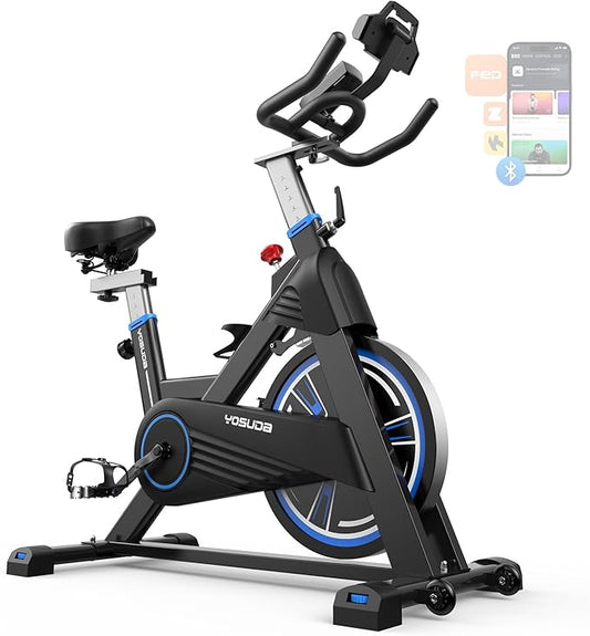 YOSUDA PRO Magnetic Exercise Bike 350 lbs Weight Capacity - Indoor Cycling Bike Stationary with Comfortable Seat Cushion, Silent Belt Drive