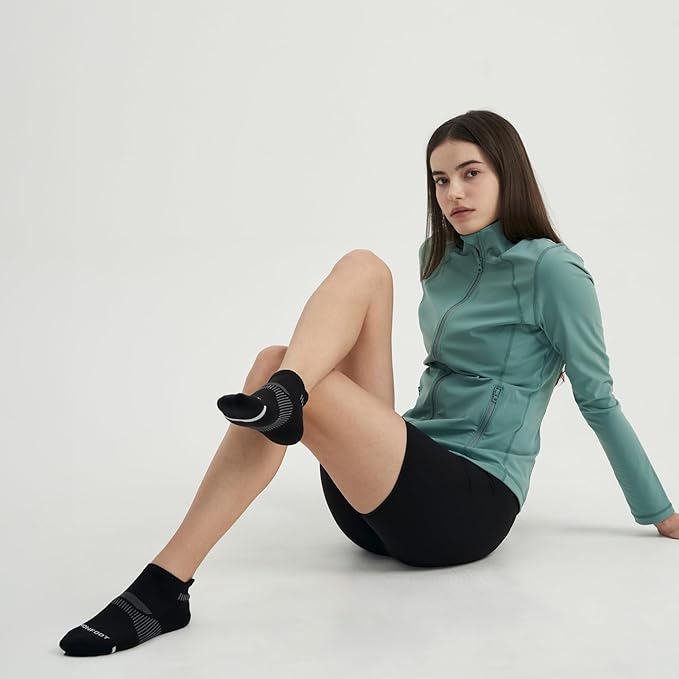 MONFOOT Men's/Women's 3-10 Pairs Silky Dry Athletic Cushion Ankle Socks, Multipack