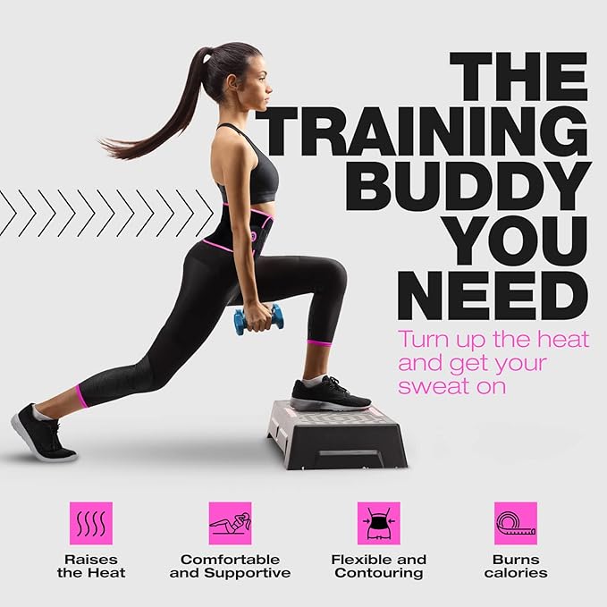 ActiveGear Premium Waist Trimmer & Trainer Belt for Men and Women - Sweat-Enhancing Slimming Wrap for Stomach, Adjustable Fit