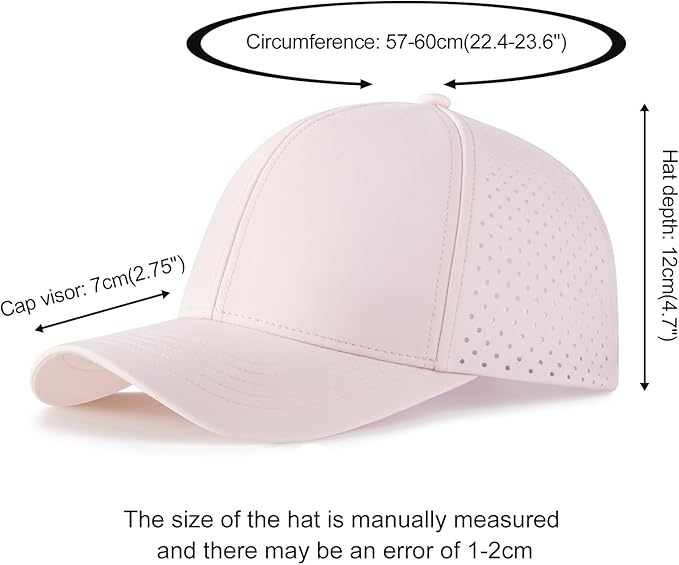 VOBOOM Men Quick Dry Baseball Cap Laser Cut Mesh Ball Curved Brim Snapback Hat