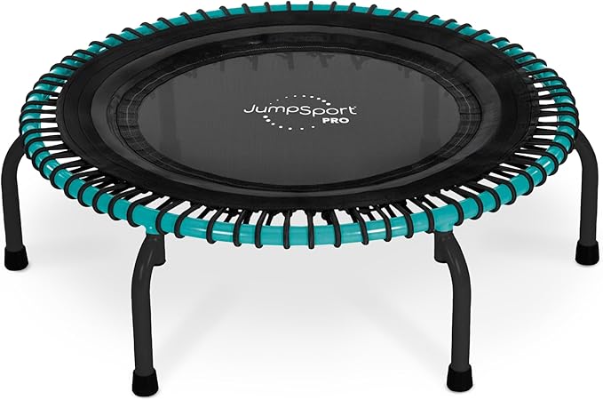 JumpSport 350 PRO Indoor Heavy Duty Fitness Trampoline, 39-inch | 36 Premium EnduroLast 4 Elastic Cords | Customized Bounce with 7 Settings | 300 lb Wt. Rating | 60-Day Free Trial to 350+ Videos