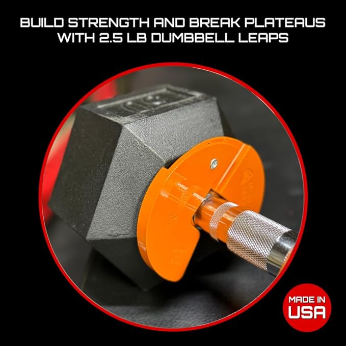 Micro Gainz Dumbbell Fractional 1.25lb Weight Plate, Ideal for Micro Loading, (Choose Color) 4 Piece Fractional Weight Plates, Designed for Dumbbell Training, Made In USA