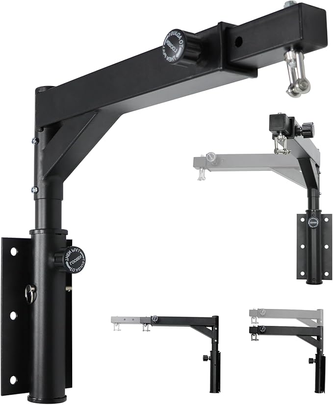 Heavy Bag Hanger Wall Mount Punching Boxing Bag Bracket -Square Tube, Heavy Duty Adjustable Length & Height for Boxing, Taekwondo, Muay Thai Bags, for Home Gym Installation