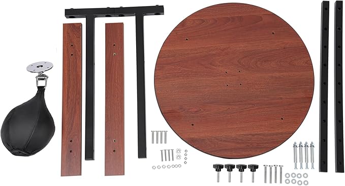 Heavy Duty Wall-Mounted Speed Bag Platform Kit, 220lbs Capacity Adjustable Height (5-Position) with PU Speed Ball - Professional Boxing Training Equipment for Home Gym, Boxing & Martial Arts