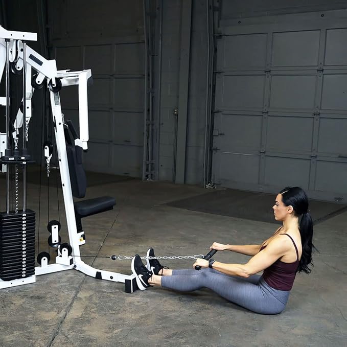 Body-Solid Multi-Station, Single Weight Stack Home Gym Machine, Arm & Leg Strength Training Functional Exercise Workout Station, 210lbs. Black Weight Stack