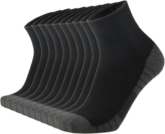 ONKE Max Full Cushion Low Cut Quarter Socks for Men Athletic Running Training Work Thick Warm Moisture Control Anti Blister