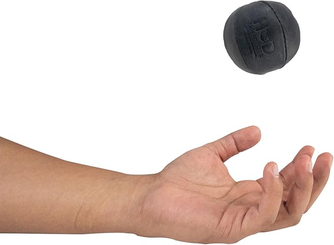 Hide & Drink, Stress Ball, Relieve Fidgeting and Anxiety, Exercise Hand, Squishy Tension Accessory, Great for The Office, Classic Style, Full Grain Leather, Handmade, Charcoal Black