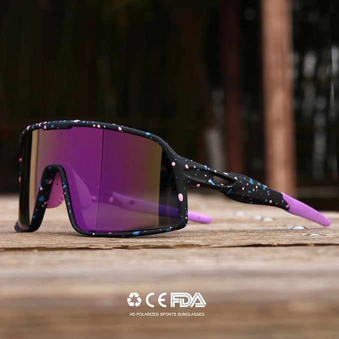 Polarized Sports Sunglasses for Men and Women Cycling Glasses UV Protection Goggles for Mountain Bike Running Fishing