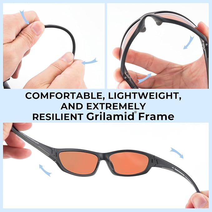 KastKing Hiwassee Polarized Sport Sunglasses for Men and Women, Wrap Sunglasses for Fishing Cycling and Running,UV Protection