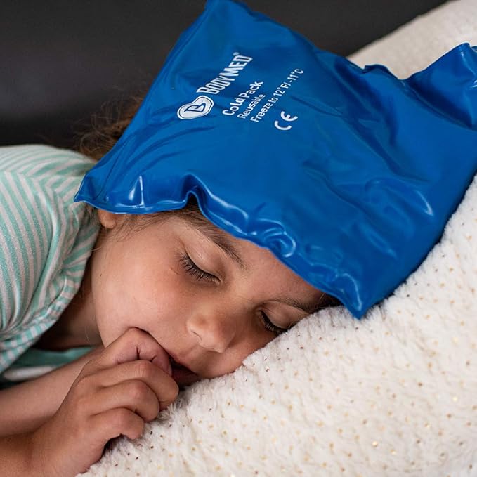 BodyMed Reusable Vinyl Ice Pack for Neck - Professional Grade Cold Therapy for Injuries, Aches, Swelling, Bruises, Sprains - 23 in. Long (Neck Contour)