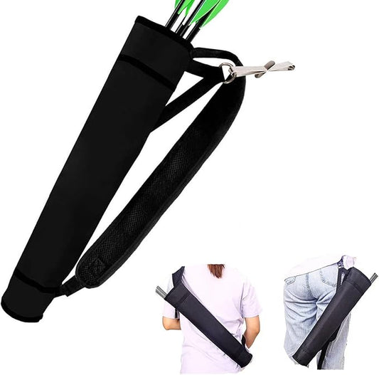 Archery Quiver Back and Hip Quivers Adjustable Arrow Backpack Bag Holder Side Hip Arrows Bag for Compound Recurve Bow Practice Target Hunting
