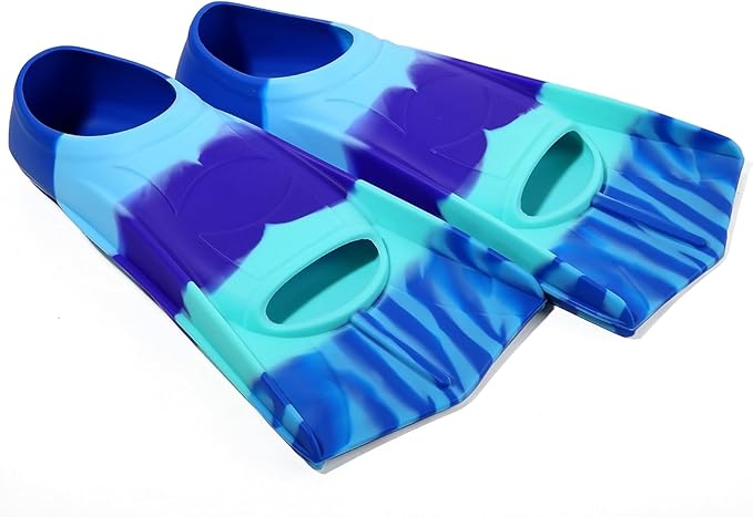 Kids Swim Fins,Short Kids Fins Youth Swimming Flippers for Lap Swimming Training for Children Girls Boys Beginners