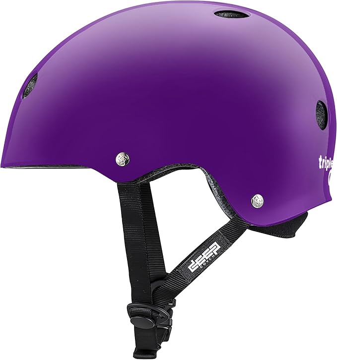 Triple Eight Deep Cover Helmet - Ideal for Skateboarding, Bicycling, BMX, and Roller Skating