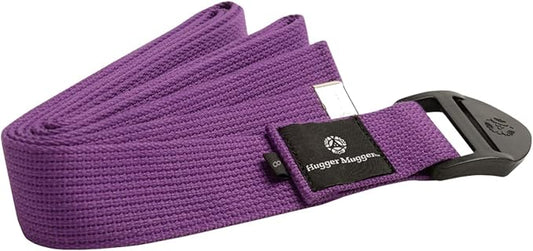 Hugger Mugger Cinch Cotton Yoga Strap - Super Strong Cotton, Quiet Cinch-Style Buckle, Long Length Great for Taller People
