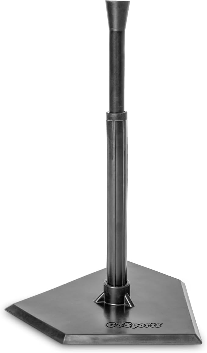 GoSports Baseball & Softball Batting Tees - Choose Jr. or Standard - Adjustable Rubber Hitting Tee