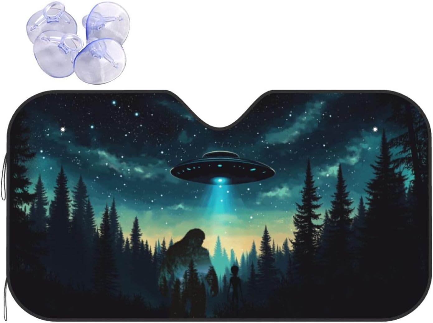 Alien Tree Car Sun Shade Windshield Sunshade Foldable Front Window Shield Cover for Truck SUV