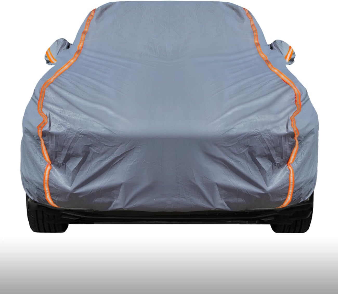 KEYOOG Universal Waterproof Heavy Weight Full Car Covers, Fit Sedan, All Weather, Outdoor Full Cover Weatherproof UV Sun Protection Snow Dust Storm Resistant with PEVA Cotton, for Cars Up to 182"