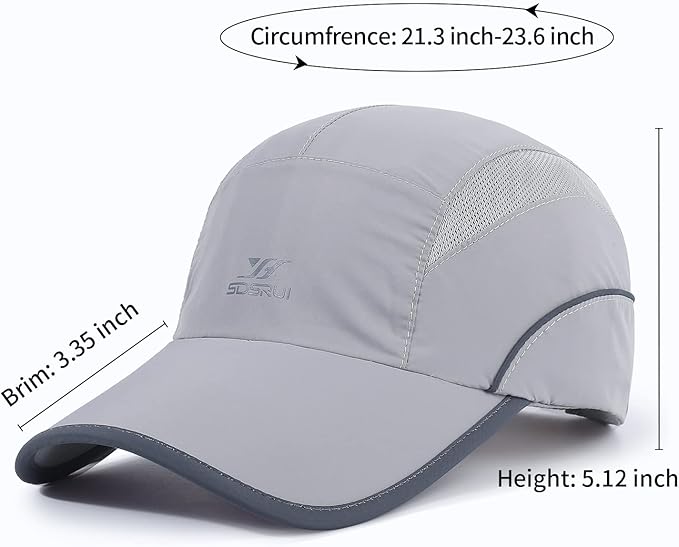 Running Hat Mesh Sports Cap Lightweight Quick Drying Runner Cap for Men Women