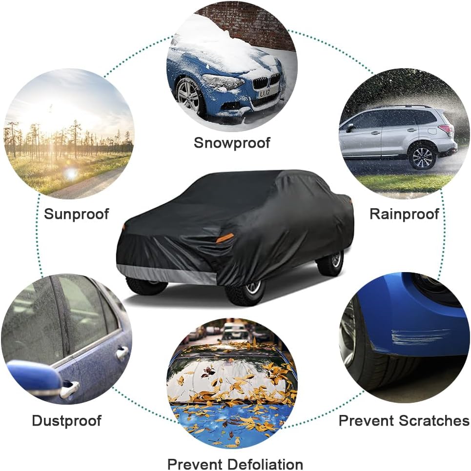 Kayme 7 Layers Truck Cover Fit Toyota Tacoma (2016-2025) Access Cab/Double Cab, Waterproof All Weather, Heavy Duty Outdoor Pickup Truck Cover Sun UV Rain Protection.