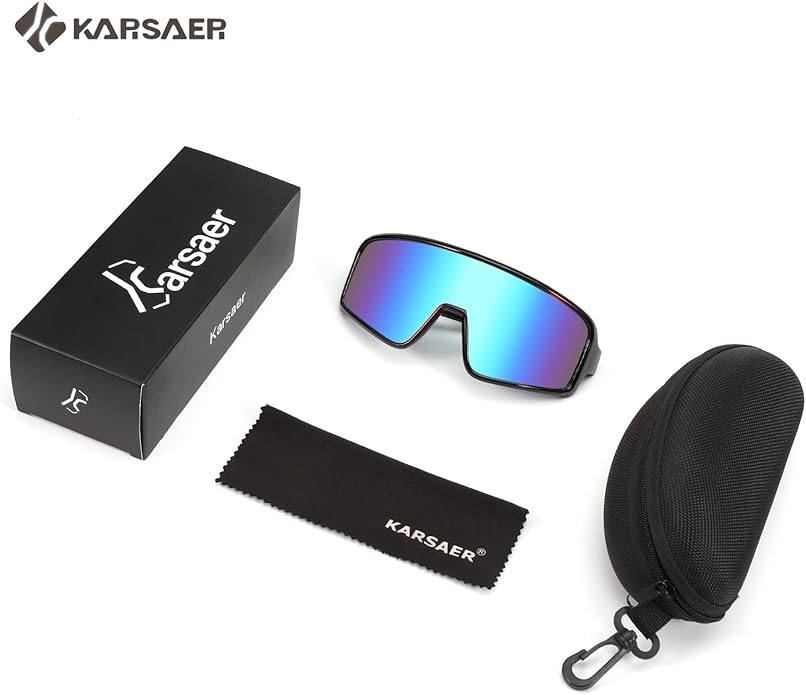 Karsaer Vision Sports Sunglasses Cycling Glasses Baseball Softball Sunglasses Unisex for Adult Youth Kids Boys Girls 8-16