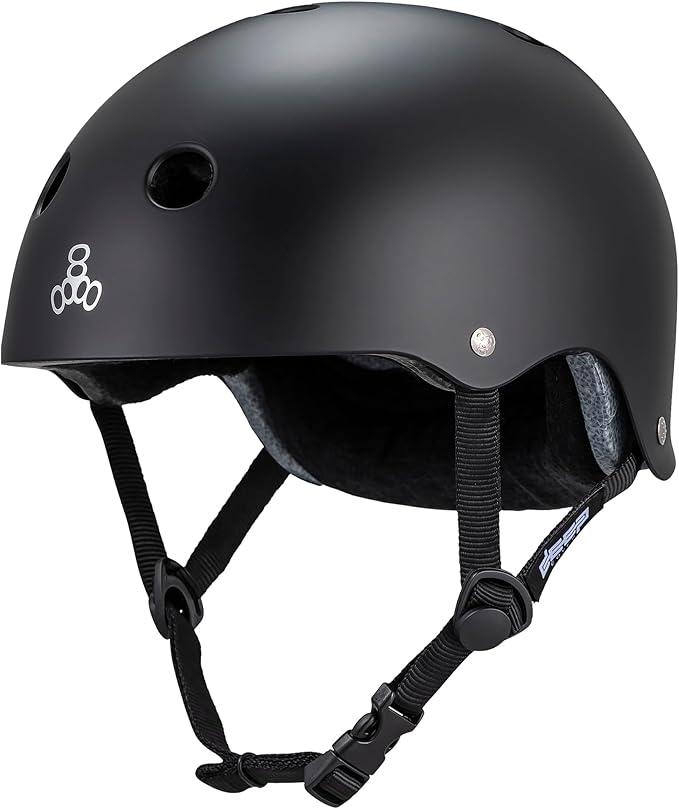 Triple Eight Deep Cover Helmet - Ideal for Skateboarding, Bicycling, BMX, and Roller Skating