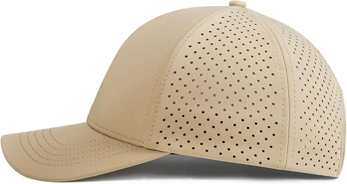 VOBOOM Men Quick Dry Baseball Cap Laser Cut Mesh Ball Curved Brim Snapback Hat