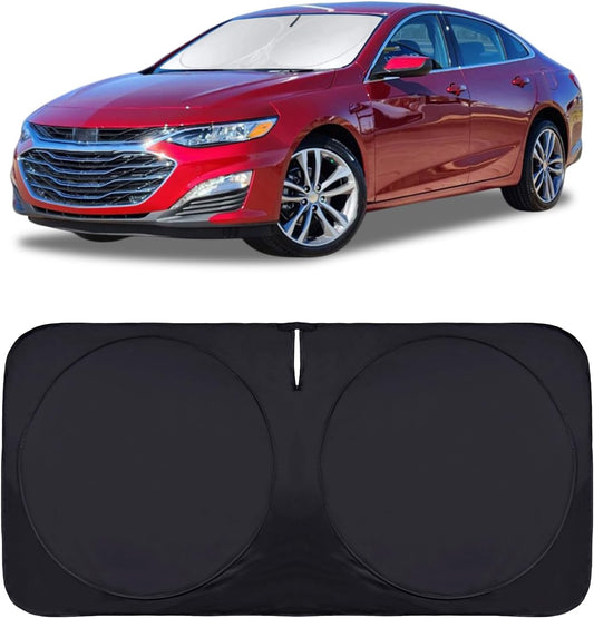 Sunshade for 2016-2024 2025 Chevrolet/Chevy Malibu Sun Shade Windshield Cover, Custom Fit Malibu Foldable Front Window Shield Sun Visor Protector 210T Reflective Blocks UV Rays Heat Car Accessories