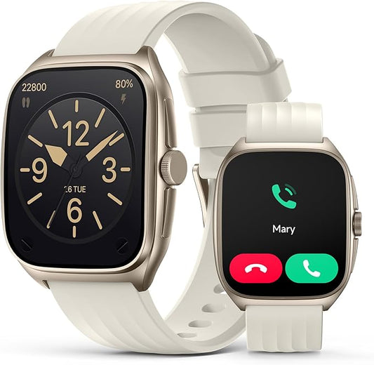 2025 SOUYIE Smart Watch for Men and Women with SOS Emergency Alert, 1.85" AMOLED Fitness Tracker with 100+ Sports Modes, Heart Rate, SpO2, Sleep Monitor, IP68 Waterproof, Compatible Android and iPhone