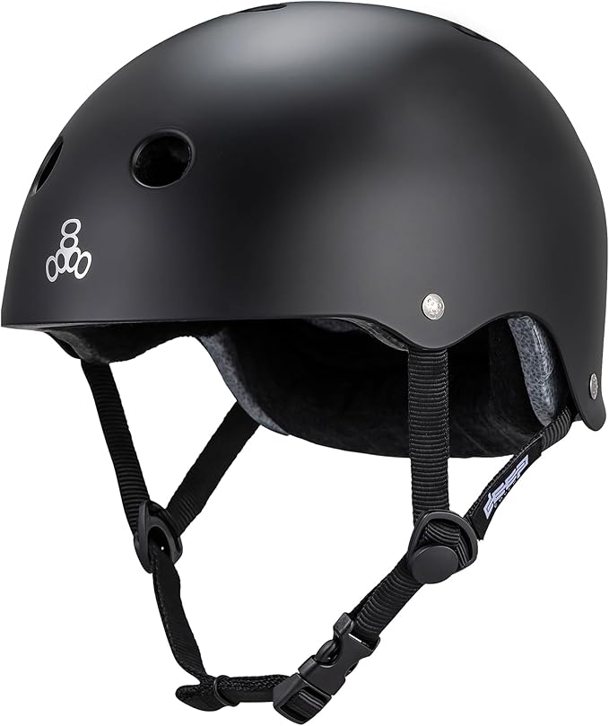 Triple Eight Deep Cover Helmet - Ideal for Skateboarding, Bicycling, BMX, and Roller Skating