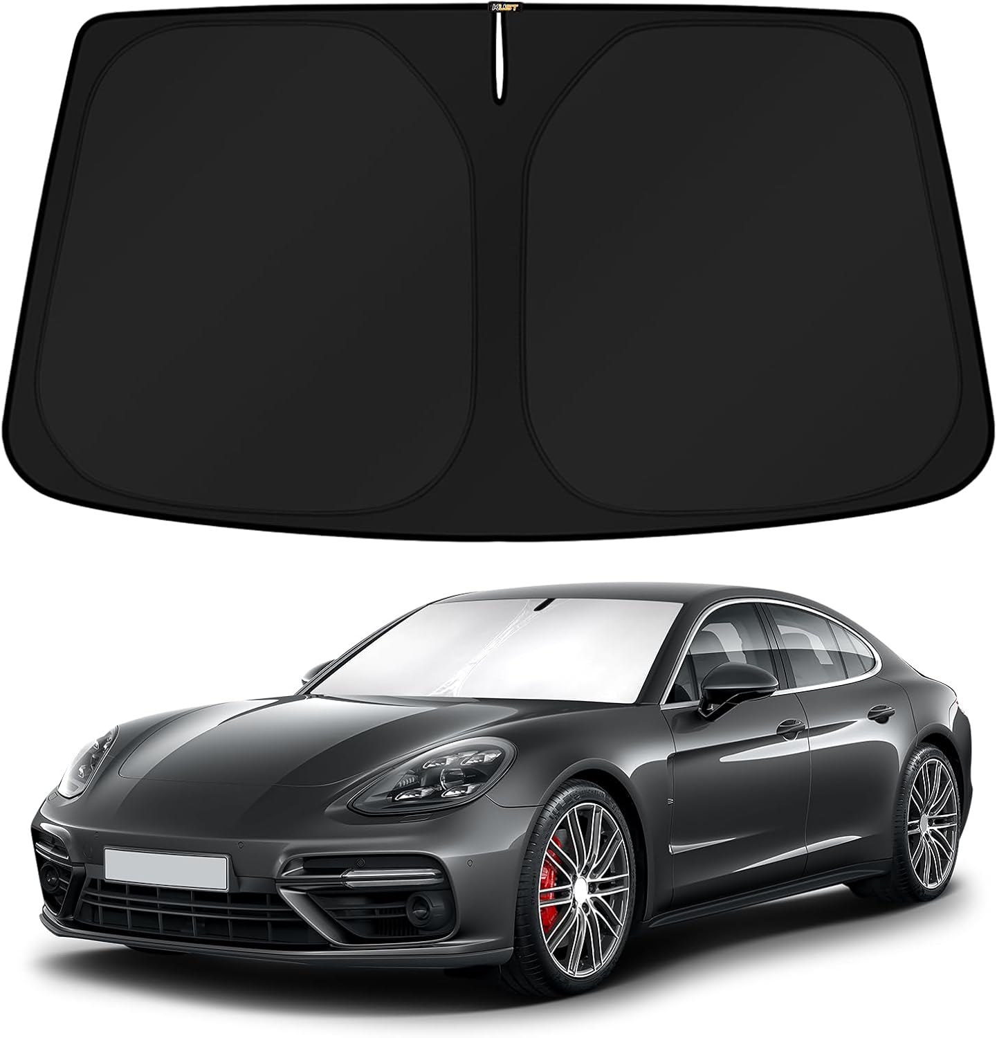 KUST Windshield Sun Shade for 2017-2024 Porsche Panamera Sedan Accessories Custom Fit Sunshade Sun Visor Protector Foldable Blocks UV Rays Keep Your Car Cooler