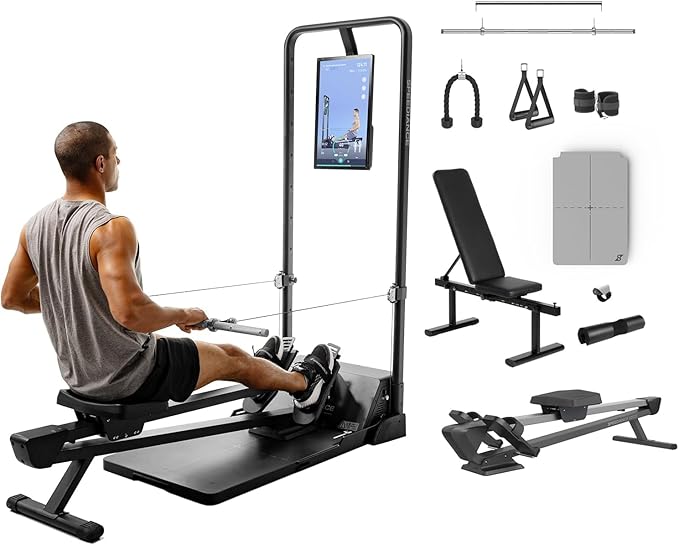 Gym Monster Smart Home Gym, Multifunctional Strength Training Machine, Smith Machine Power Cage Workout Station, Squat Rack Cable Machine, Full Body Fitness Equipment for Home Workout