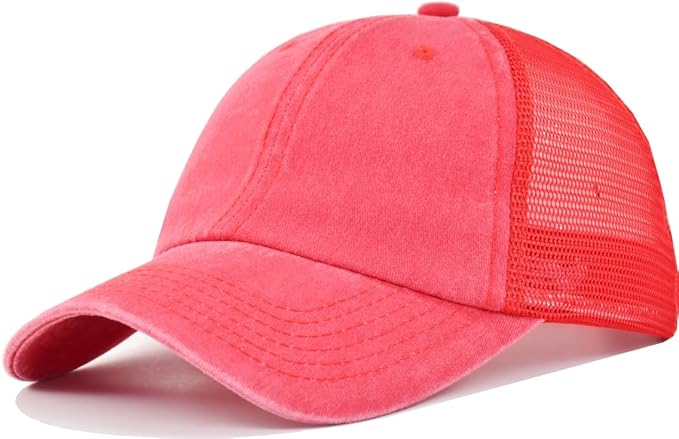 Comfy Vintage Trucker Baseball Hat- M/L/XL/XXL Women Men Unstructured Washed Dad Cap | Snapback | Soft Crown | Soft Mesh