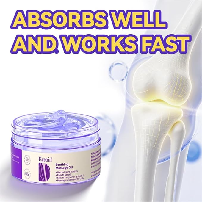 Soothing Massage Pain Relief Gel, Joint Purple Gel Cooling Soothes Cream for Knees, Hand Arthritis, Lumbar, Neck and Shoulders(3.5 Ounce, 3 Pack)