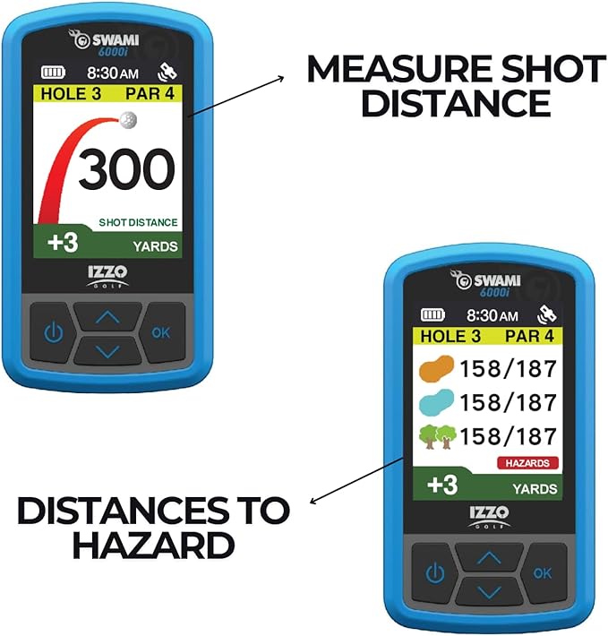 Izzo Swami 6000 Handheld Golf GPS Water-Resistant Color Display with 38,000 Course Maps & Scorekeeper