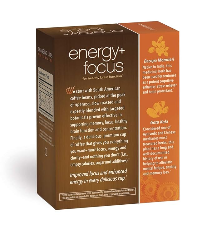 Javita Energy + Focus Instant Coffee Packets, 100% South American Arabica & Robusta Blend, plus Herbs for Clarity, Energy, & Focus, Keto, Dieters Drink, 4 boxes of 24 (4.2g) sticks