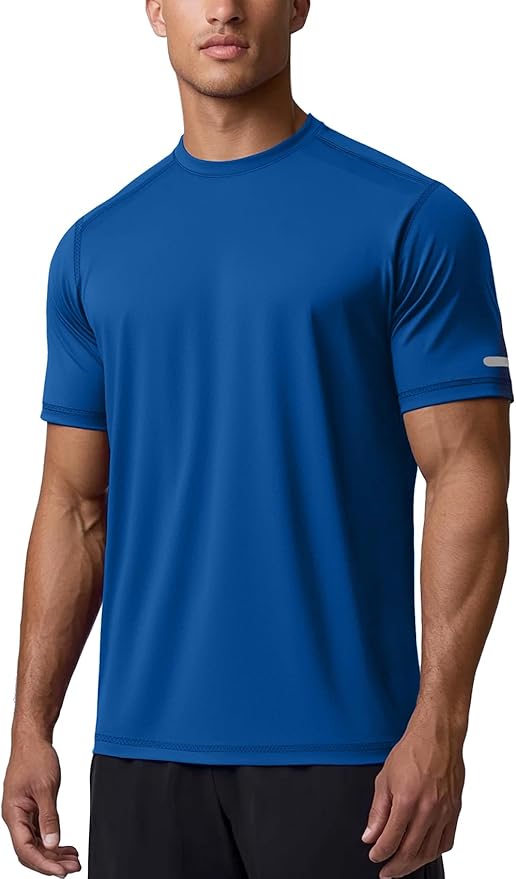 Zengjo Athletic Shirts for Men Short Sleeve Quick Dry Workout Running Gym Sport Exercise Tee Moisture Wicking