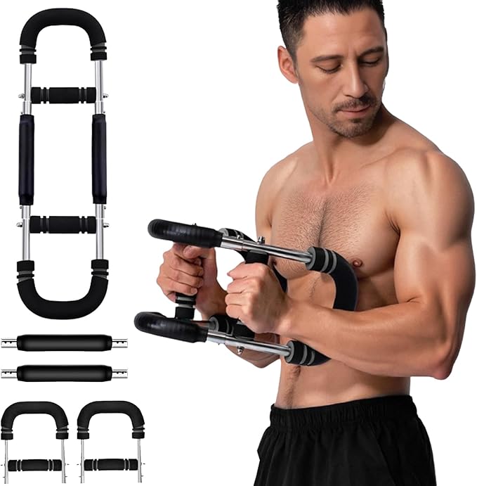 NOAOVO Twister Arm Trainer, Adjustable Resistance Twister Arm Exerciser Chest Exerciser for Men, Portable Chest Workout Equipment Arm Trainer for Men