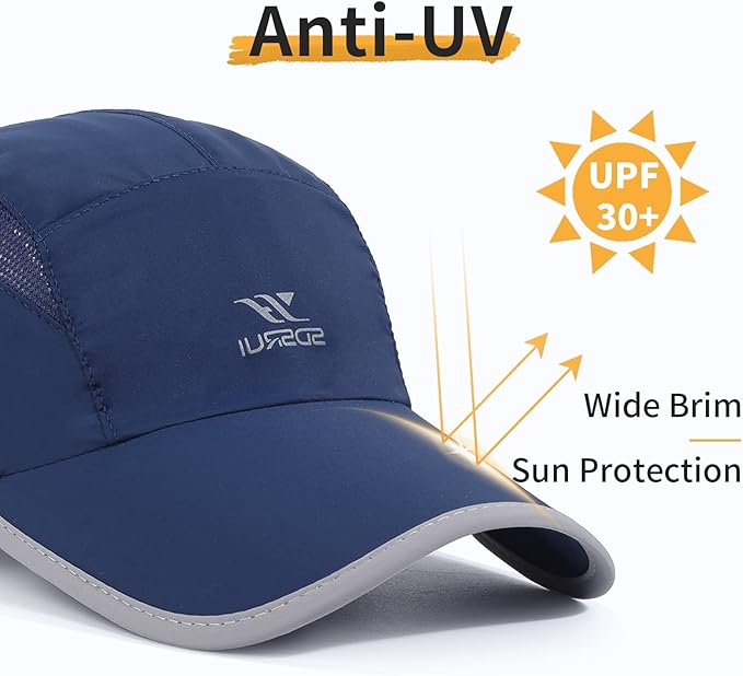 Running Hat Mesh Sports Cap Lightweight Quick Drying Runner Cap for Men Women