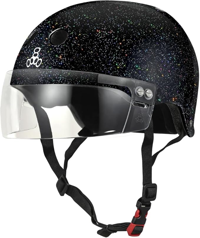 Triple Eight The Certified Sweatsaver Helmet with Visor for Roller Derby, Skateboarding and BMX