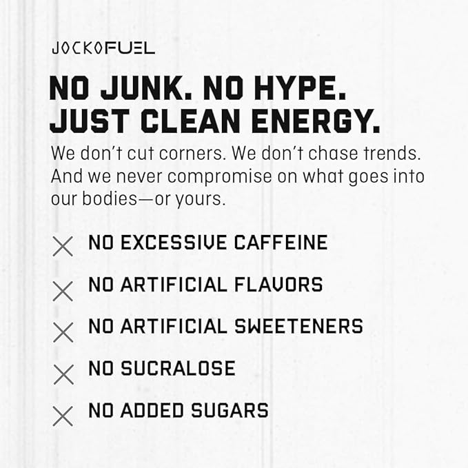 Jocko Fuel Blue Raspberry Energy Drink, 12 Pack, 0 Sugar, 95mg Caffeine, Supports Brain Health