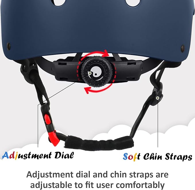 Kids Bike Helmet, Adjustable and Multi-Sport, from Toddler to Youth, 3 Sizes