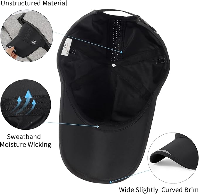 Running Hat Outdoor Sun Protection Hat Mesh Quick Dry Hat Thin Cool Baseball Cap for Women and Men