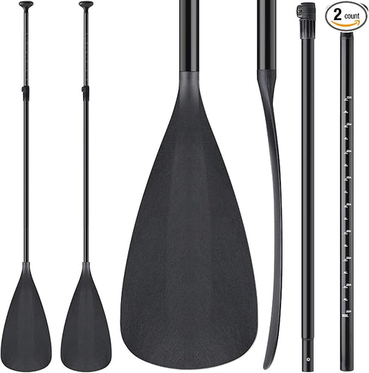 2 Set of 3 Pieces Sup Paddle Board Paddle Kayak Adjustable Stand up Oar Aluminum Alloy Lightweight Replacement Paddleboard Detachable Aluminum Alloy Shaft for Surfing Fishing