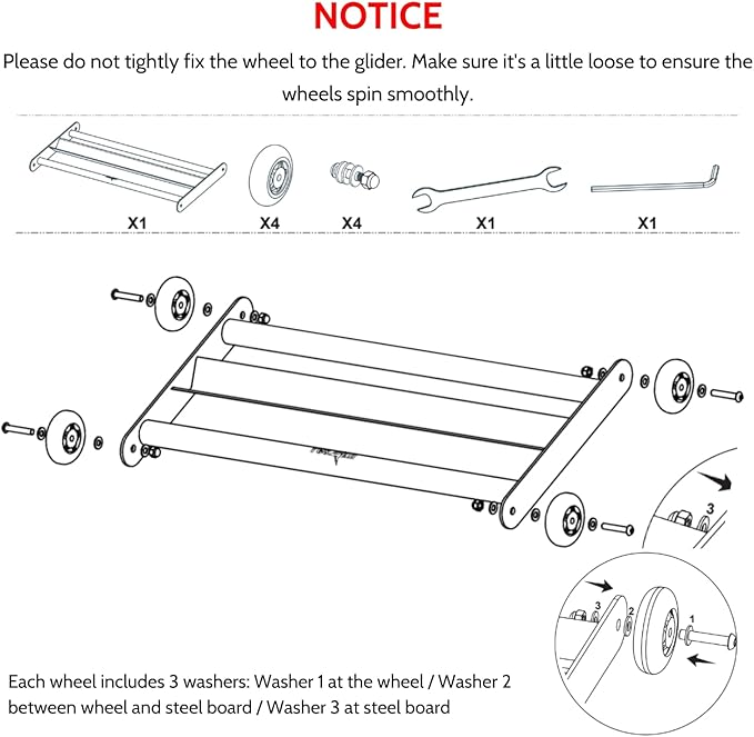 Yes4All Glute Ham Glider, Exercise Wheels for Home Gym Fitness, Glute Hamstring, Booty Building