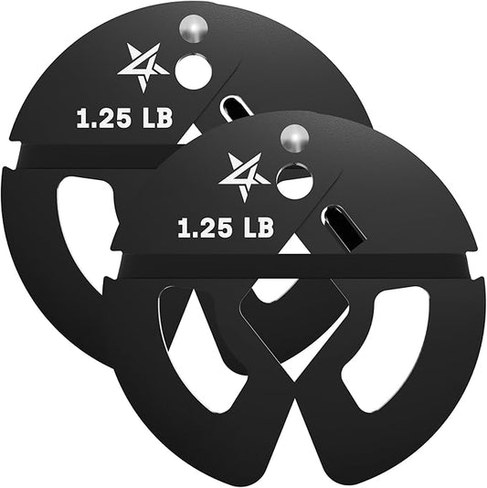 Yes4All Fractional Weight Plates Set, Available In Steel And Rubber, Set of 2/4/6 Plates in 1.25LB, 2.5LB, or 5LB Sizes, Micro Change Plates for Dumbbell and Olympic Barbell Weightlifting