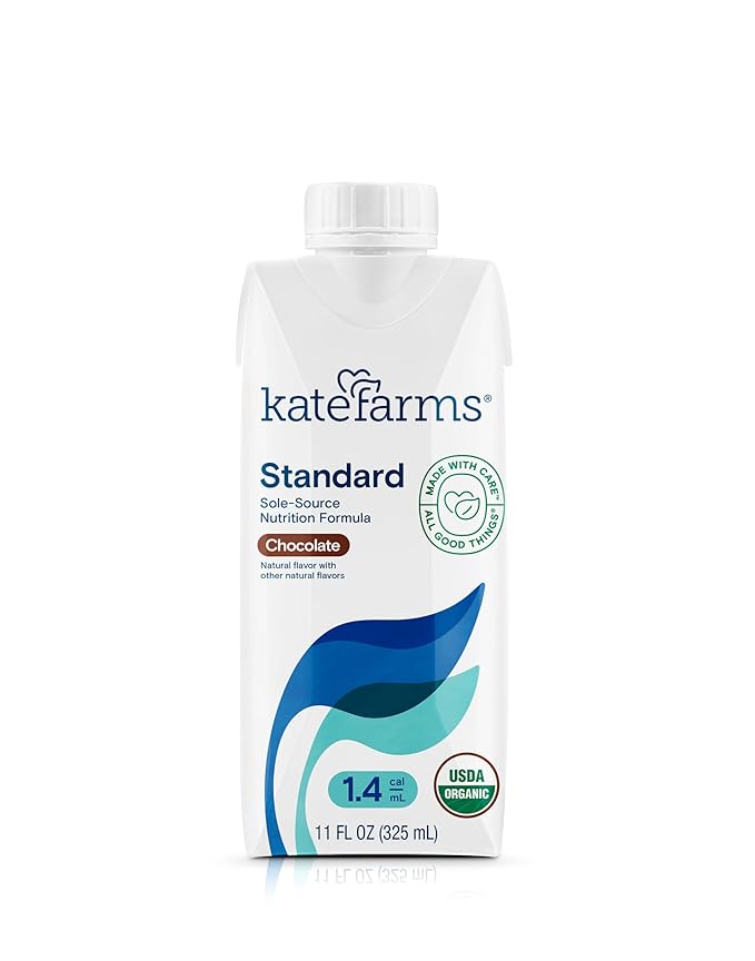KATE FARMS Organic 1.4 High Calorie Nutrition Shake, Chocolate, 20g Protein, 27 Vitamins and Minerals, Meal Replacement, 11 oz (6 Pack)